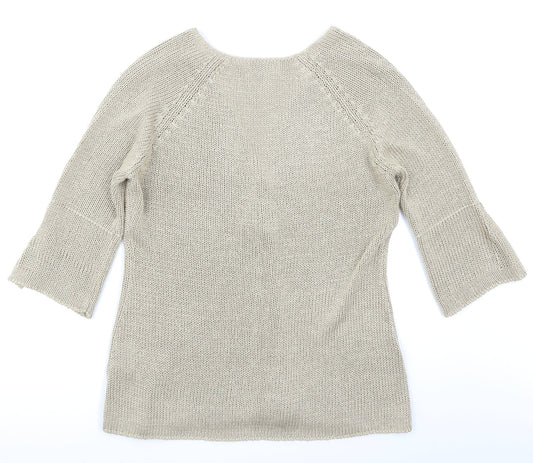 Fabrizio Womens Beige Cardigan Jumper Size M