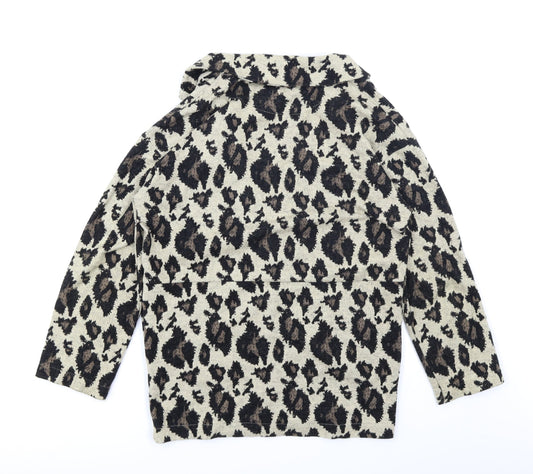 NEXT Girls Brown Animal Print Jacket Size 12 Years