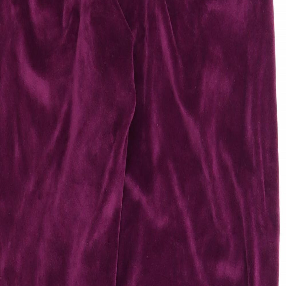 Brand and care label for Dunnes women’s purple chemise lounge pants, size M