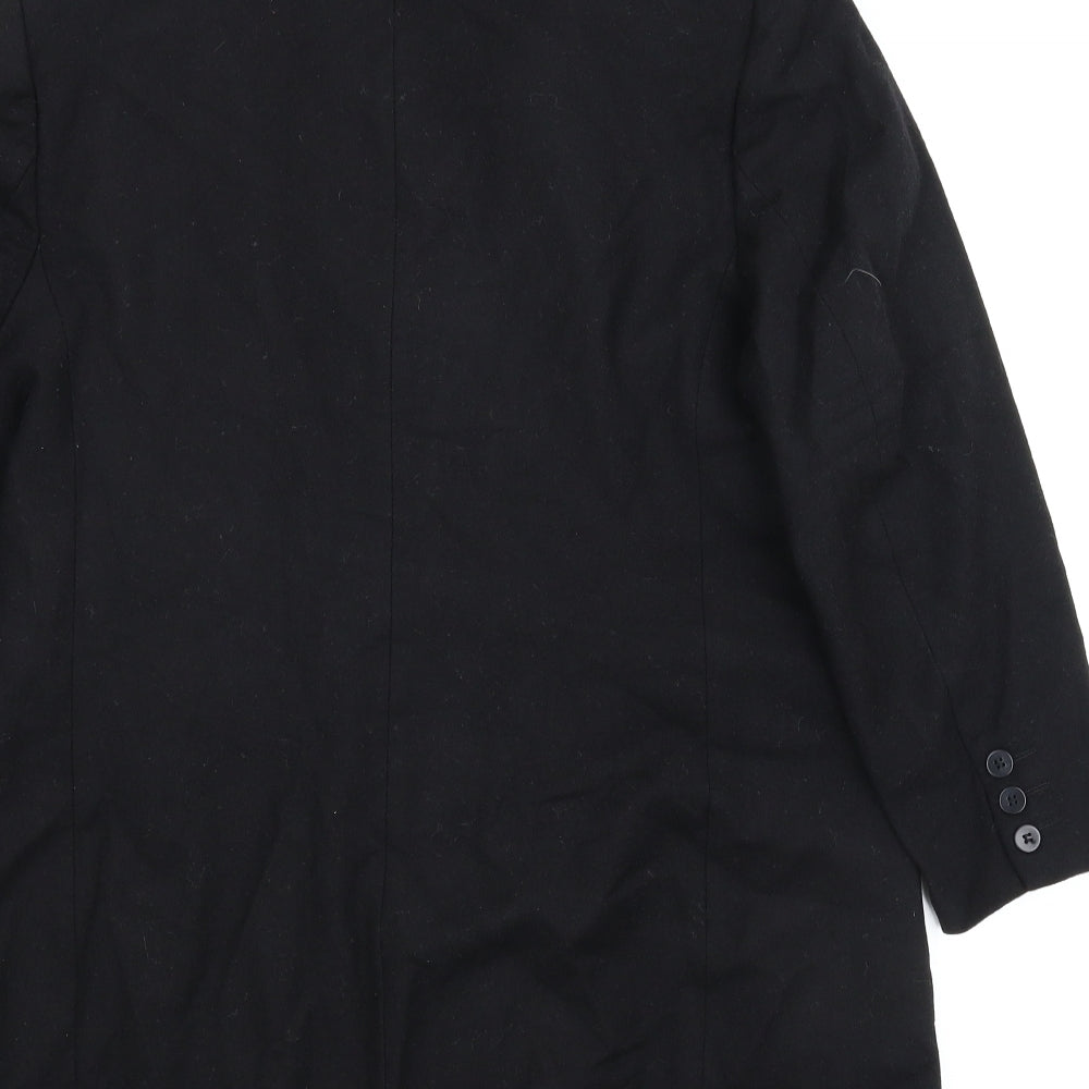 M&S Womens Black Pea Coat Coat Size 16