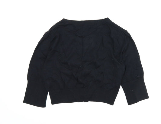 M&S Womens Black Cardigan Jumper Size 12