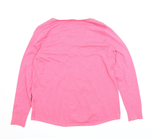 M&Co Womens Pink Pullover Jumper Size 18