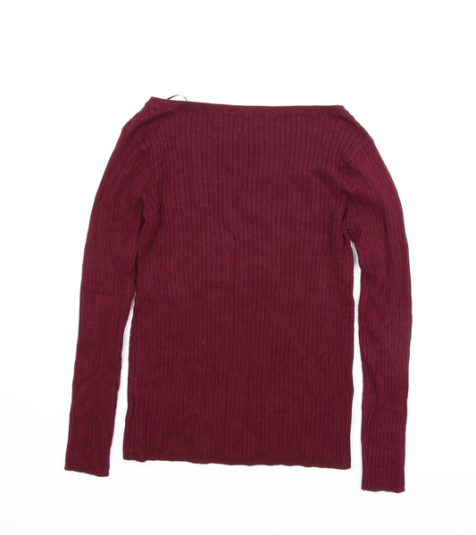 M&S Womens Purple Pullover Jumper Size 10