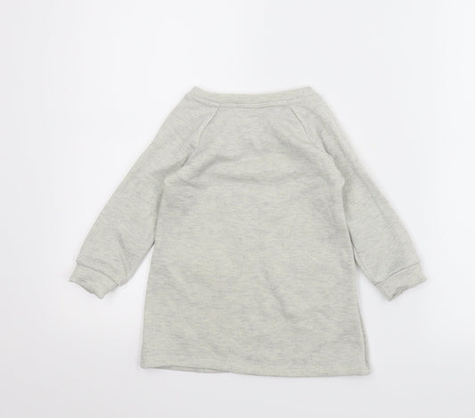 Healthtex Girls Grey Jumper Dress Size 2 Years - Loveheart