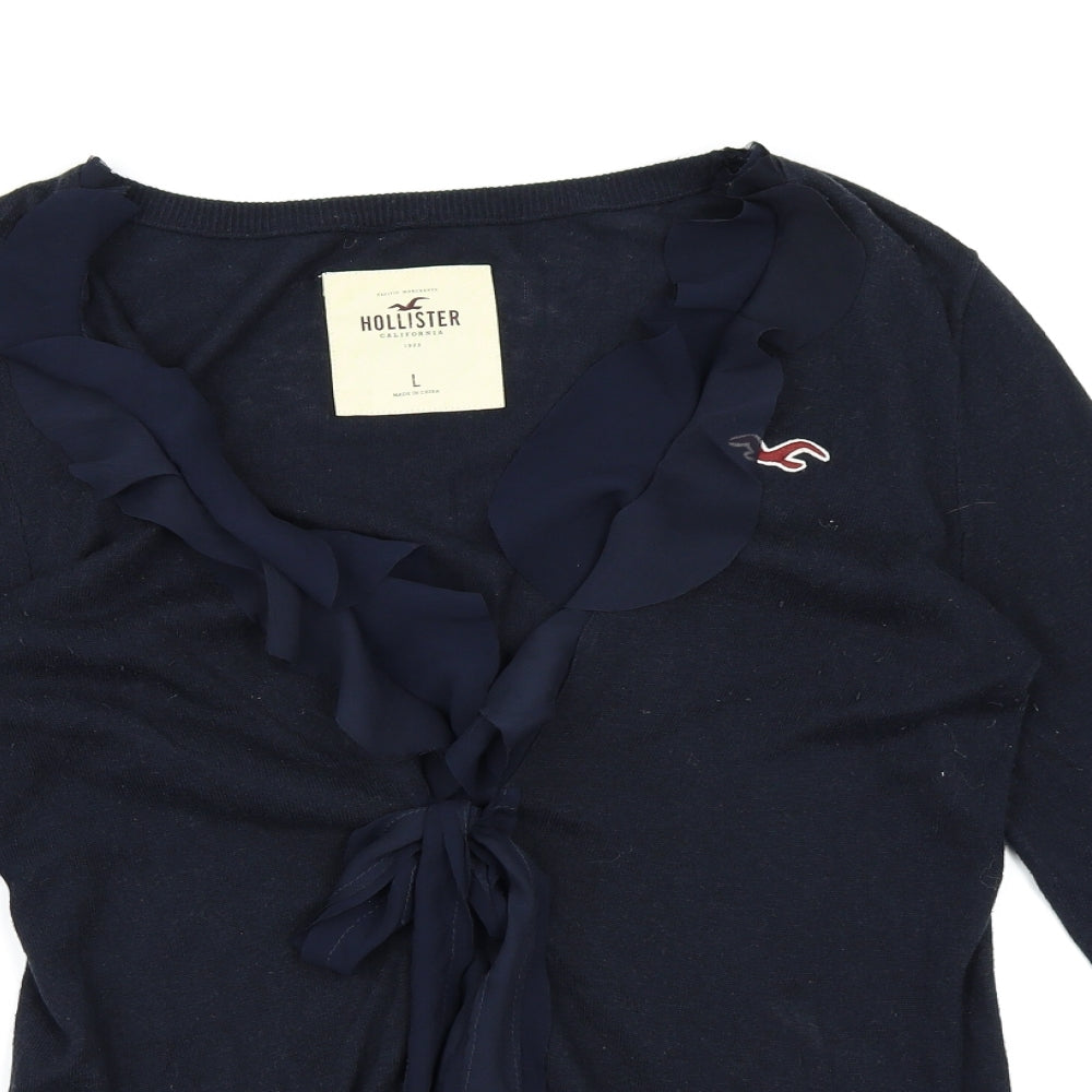 Hollister Womens Blue  Knit Pullover Jumper Size L