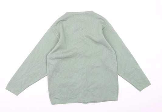 Sanco Womens Green Knit Cardigan Jumper Size M
