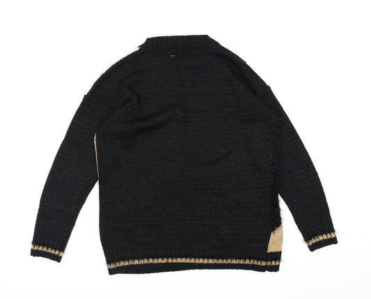 M&Co Womens Black Knit Pullover Jumper Size 10
