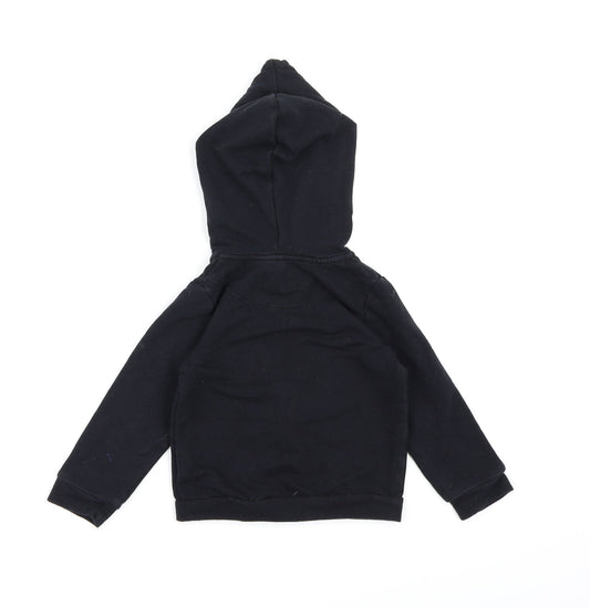 Mayoral Girls Black Jersey Full Zip Hoodie Size 2 Years