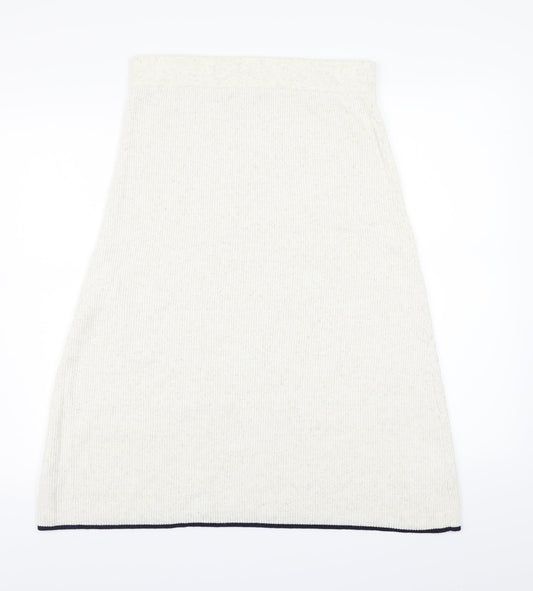Marks and Spencer Womens Ivory Knit A-Line Skirt Size M