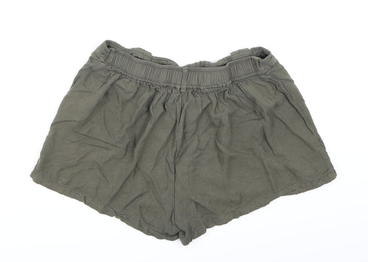 New Look Womens Green Hot Pants Shorts Size 12
