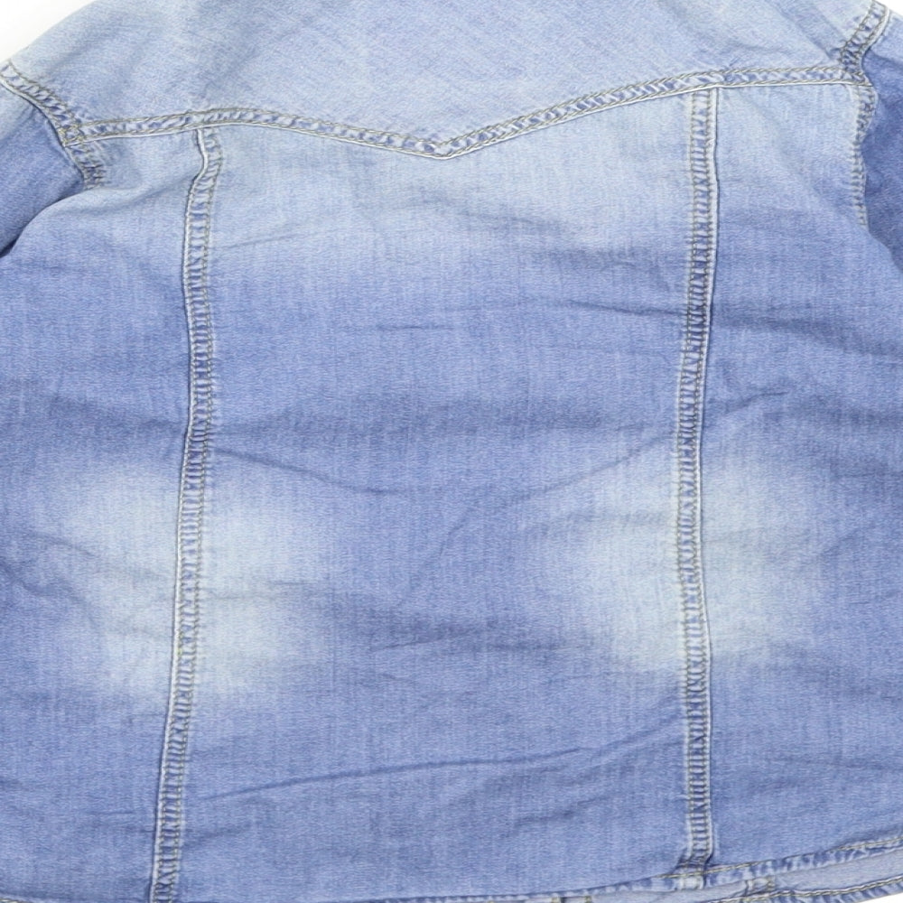 NEXT Boys Blue Denim Basic Button-Up Size 4 Years