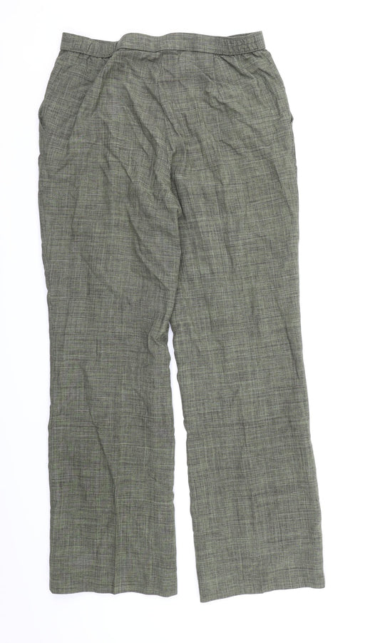 Marks and Spencer Womens Green Rayon Trousers Size 12 L30 in
