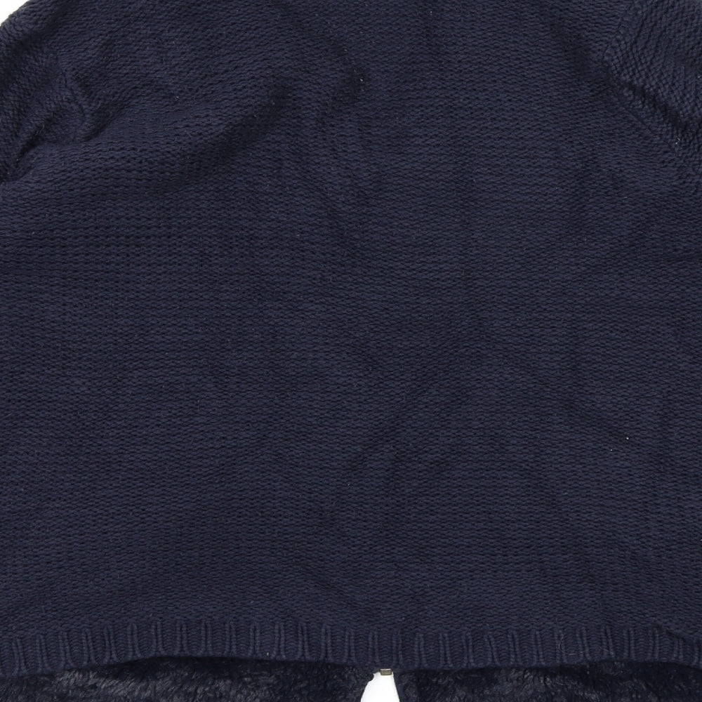 M&Co Womens Blue Knit Cardigan Jumper Size 16