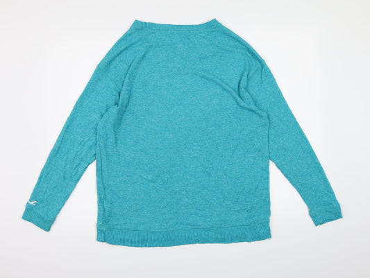 Hollister Womens Blue Knit Pullover Jumper Size S