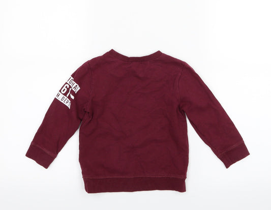 Mothercare Boys Purple Pullover Jumper Size 18-24 Months