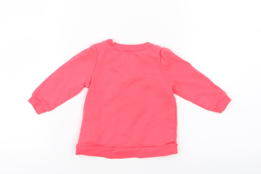 George Girls Pink Pullover Jumper Size 0-3 Months - Minnie Mouse