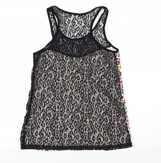 Preworn Womens Pink Animal Print Basic Tank Size 8
