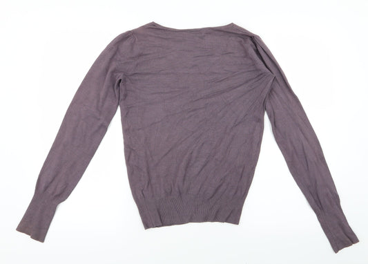 Dorothy Perkins Womens Purple Knit Pullover Jumper Size 10
