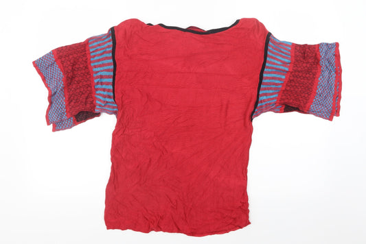 Coleen x Womens Red Basic Blouse Size 12