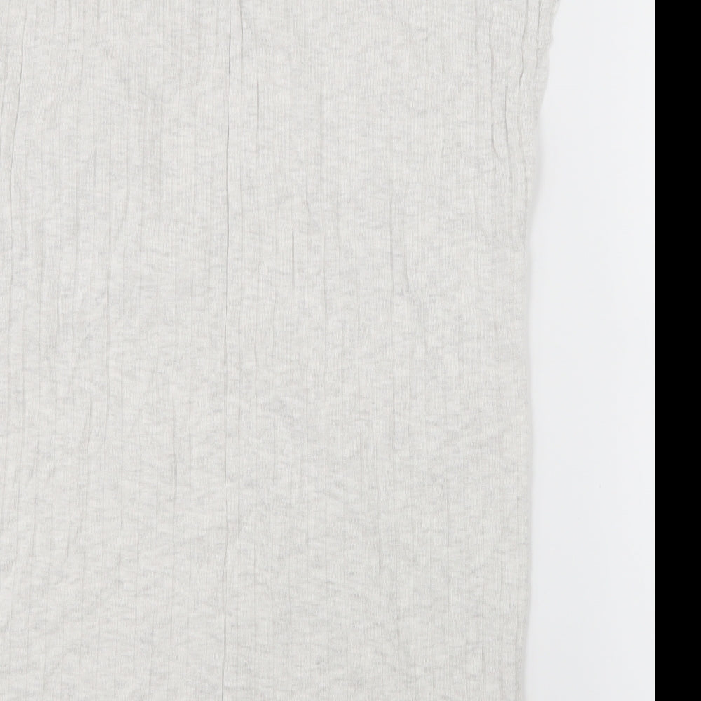 Topshop Womens Grey Basic T-Shirt Size 14