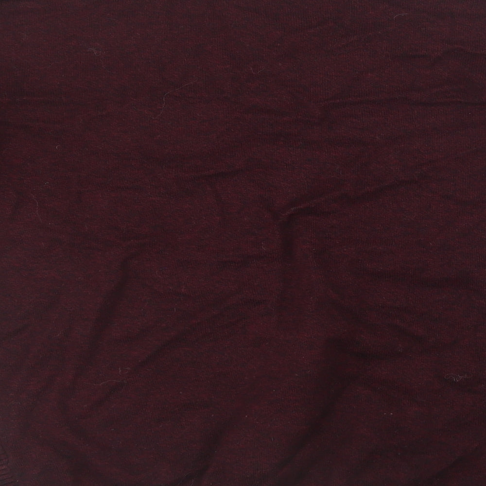Easy Mens Purple Knit Pullover Jumper Size S