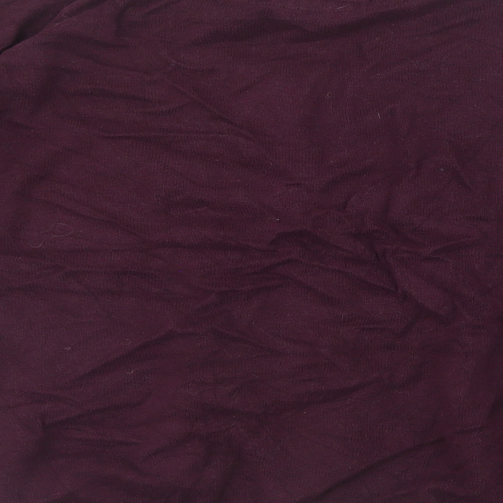 Brand and care label for Threadbare men’s purple knit jumper, size M