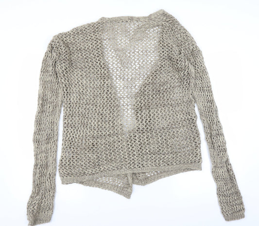 internationale Womens Beige Cardigan Jumper Size 12 - open knit