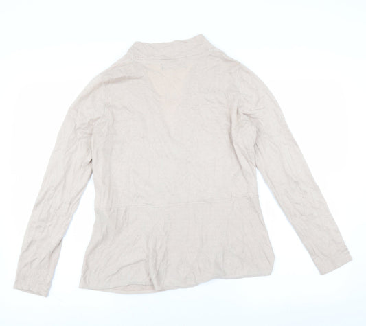 Marks and Spencer Womens Beige Cardigan Jumper Size 14