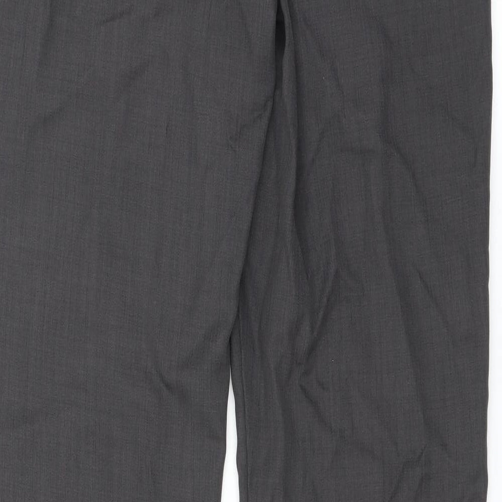 Brand and care label for Sainsburys women’s grey trousers, size UK 10, 30-inch leg