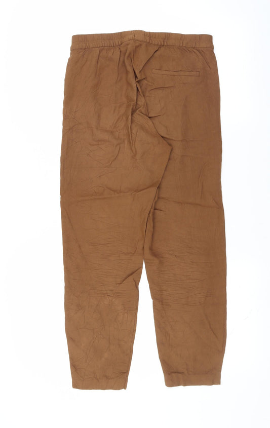 H&M Womens Brown Trousers Size 10 L24 in