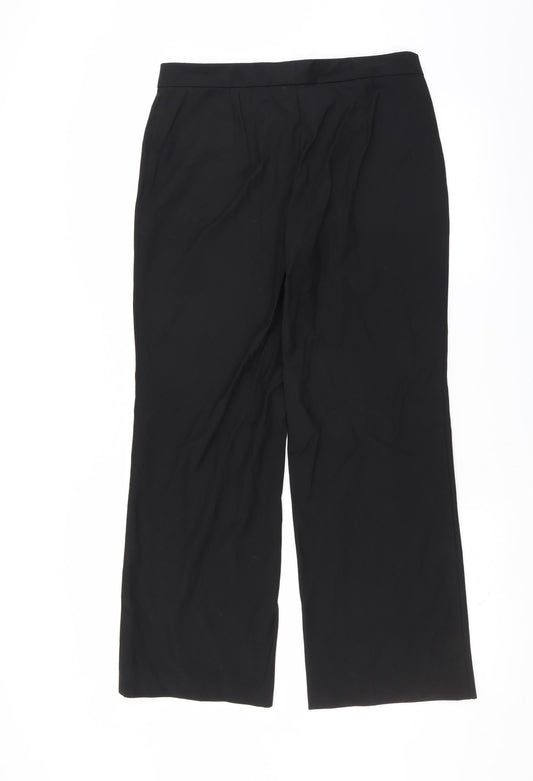 Marks and Spencer Womens Black Trousers Size 12 L27 in