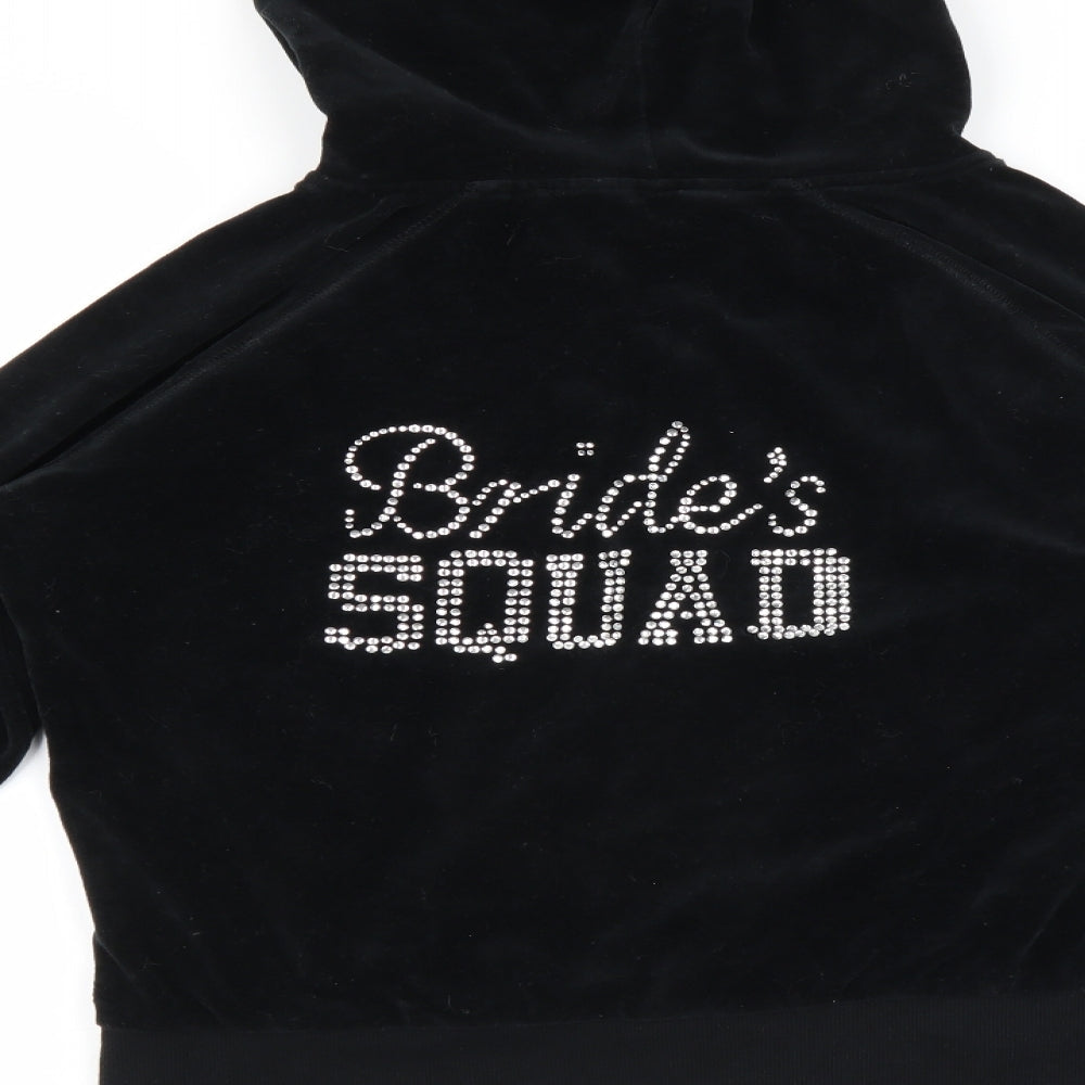 Tone Sport Womens Black Full Zip Hoodie Size L - Bride Squad