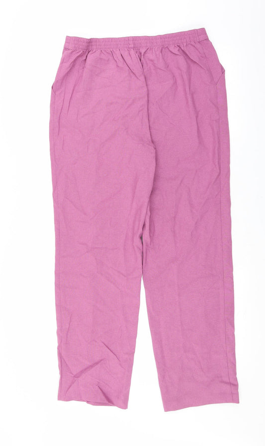 Marks and Spencer Womens Pink Trousers Size 14 L29 in