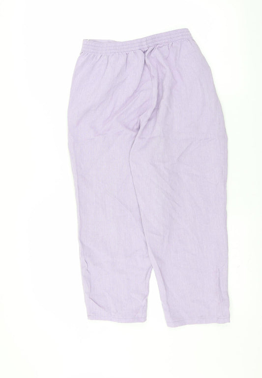 bm Collection Womens Purple Trousers Size 18 L21 in - cropped