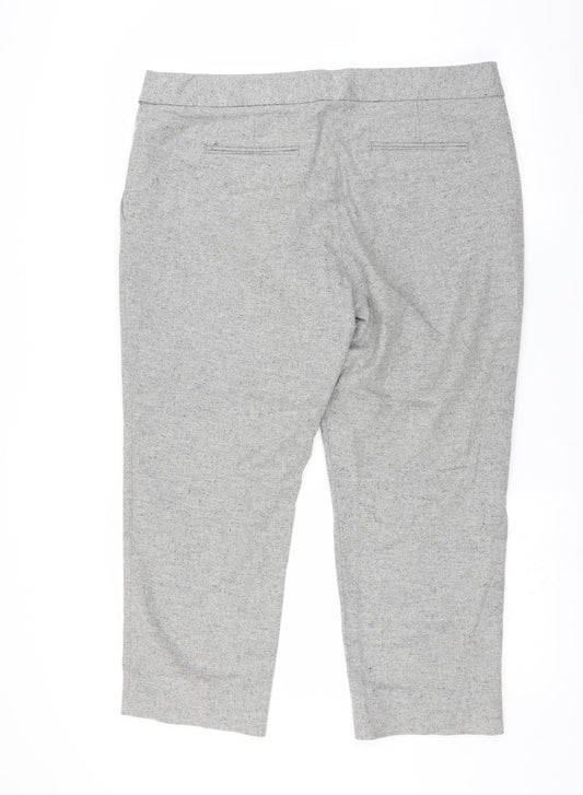 Marks and Spencer Womens Grey Trousers Size 18 L25 in