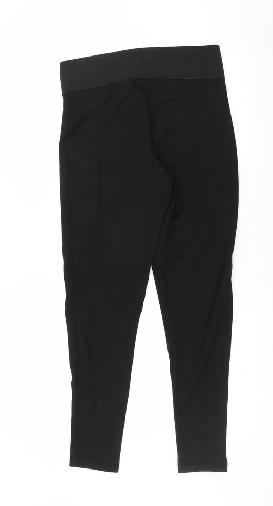 Marks and Spencer Womens Black Trousers Size 14 L28 in - legging style