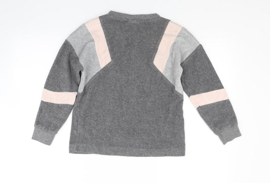 NEXT Girls Grey Fleece Pullover Sweatshirt Size 10 Years
