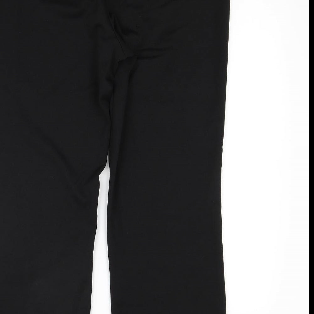 Brand and care label for Country Casuals women’s black trousers, size UK 16, 27-inch leg