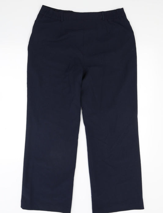 Slimma Womens Blue Trousers Size 14 L28 in