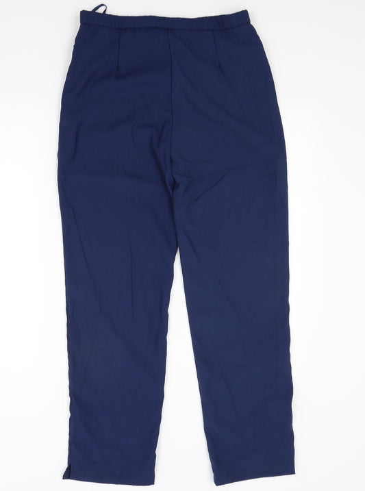 Peace Womens Blue Trousers Size 14 L28 in