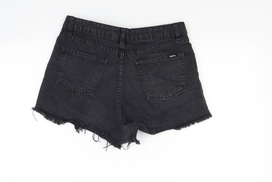 Pieta Womens Black Cut-Off Shorts Size 10