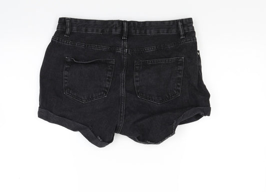 Primark Womens Black Denim Cut-Off Shorts Size 12