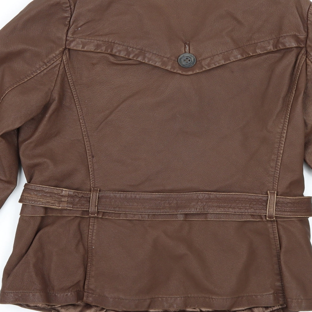 Primark Womens Brown Jacket Size 10 - DISTRESSED