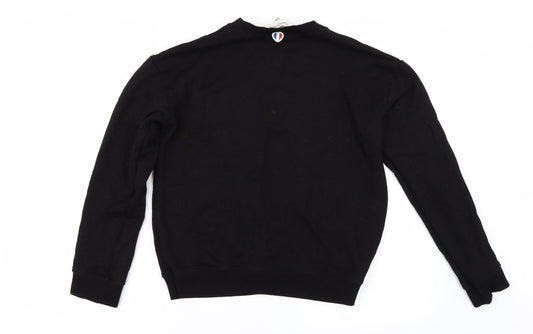 La Petite Francaise Womens Black Pullover Sweatshirt Size M - rever