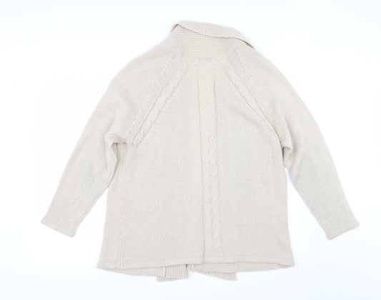 BHS Womens Beige Cardigan Jumper Size 16