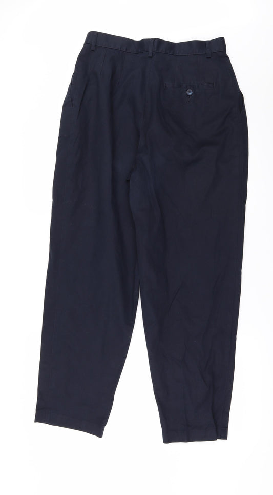 Marks and Spencer Womens Blue Trousers Size 32 in L31 in