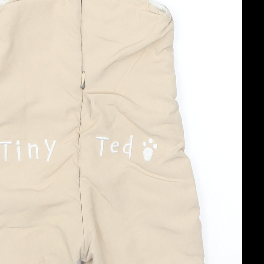Tiny Ted Baby Beige Romper One-Piece Size 3-6 Months - Bear