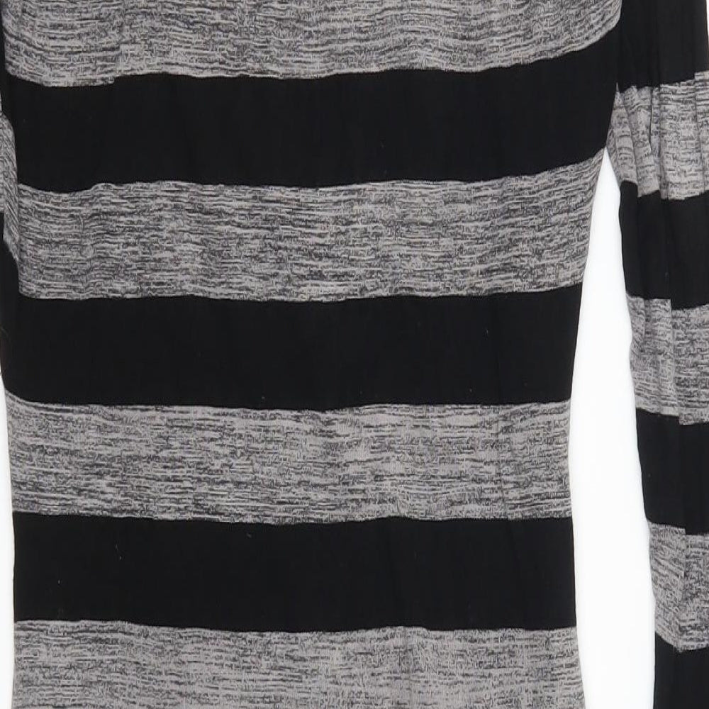 Linea Womens Grey Striped Bodycon Size 8