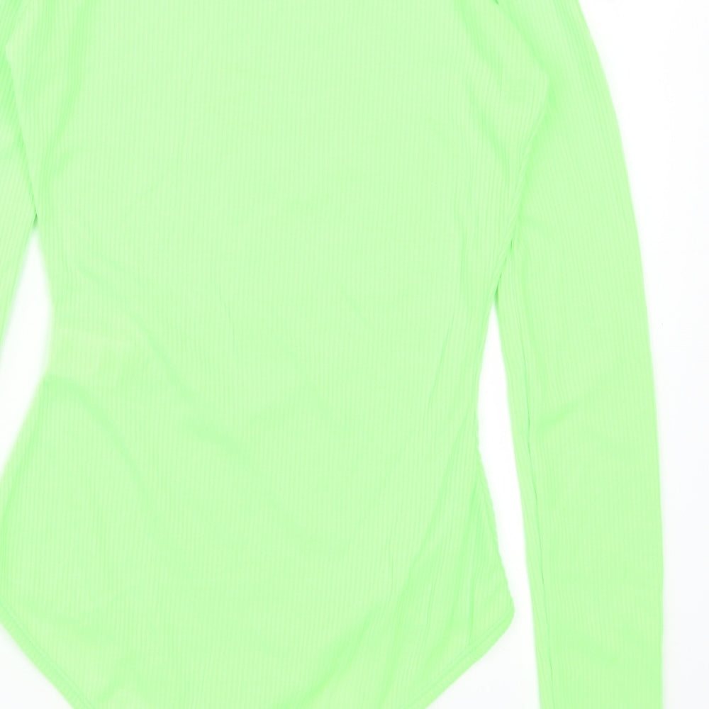 Boohoo Womens Green Bodysuit One-Piece Size 6