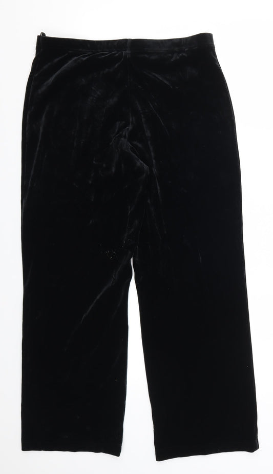 Marks and Spencer Womens Black Trousers Size 16 L25 in